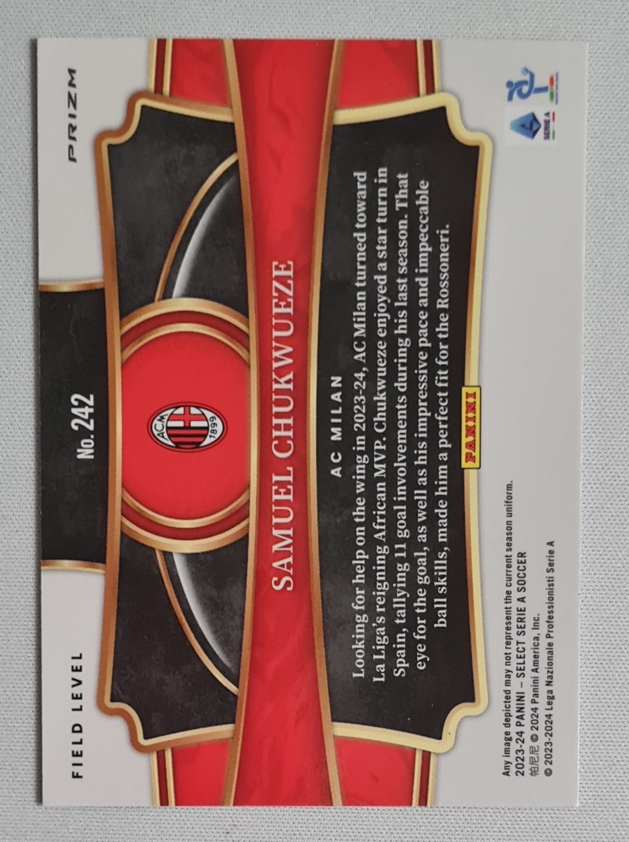 Samuel Chukwueze - 2023/24 Select Serie A Field Level #242 AC Milan