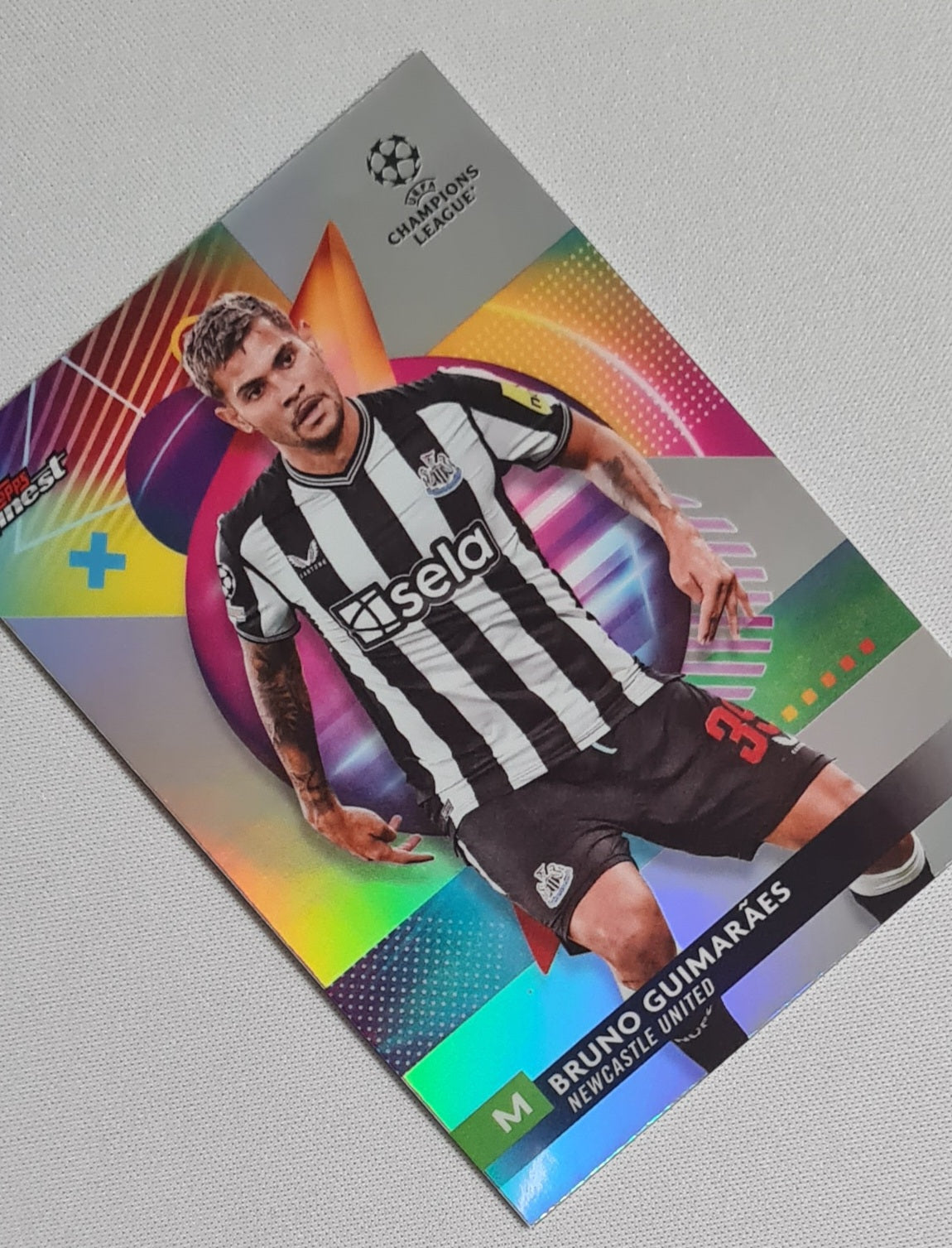 Bruno Guimaraes - 2023/24 Topps Finest UCC Refractor #45 Newcastle United