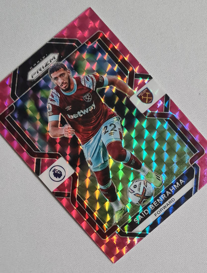 Said Benrahma - 2023/24 Panini Prizm Premier League Pink Mosaic Prizm #217 West Ham United