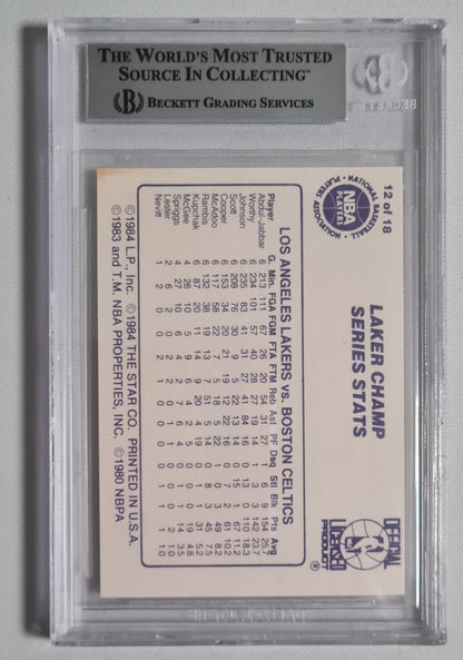 Pat Riley - 1985 Star Laker Champ BGS 7.5 #12 Los Angeles Lakers