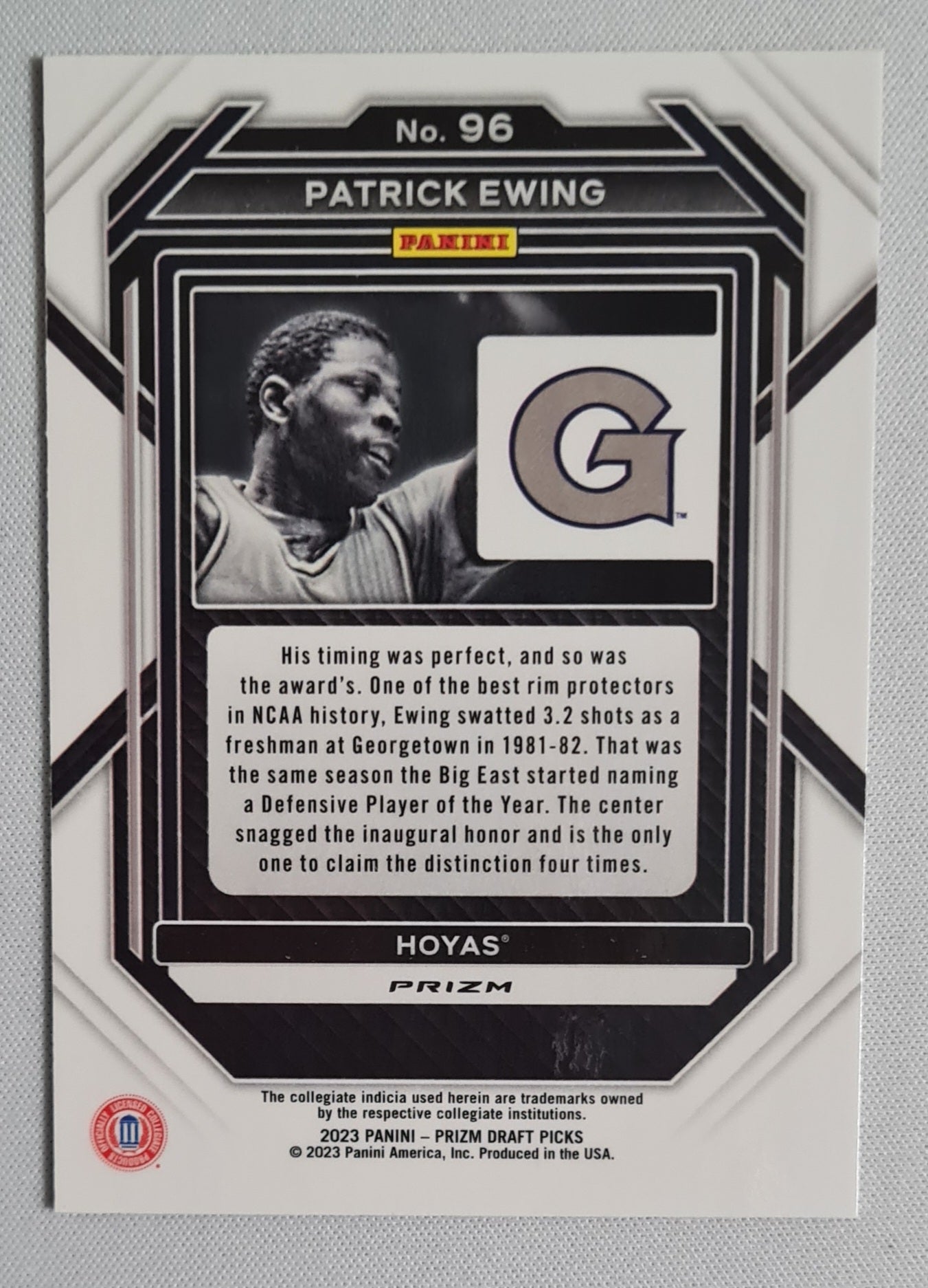 Patrick Ewing - 2023 Panini Prizm Draft Picks Basketball #96 Snakeskin SP Rare!