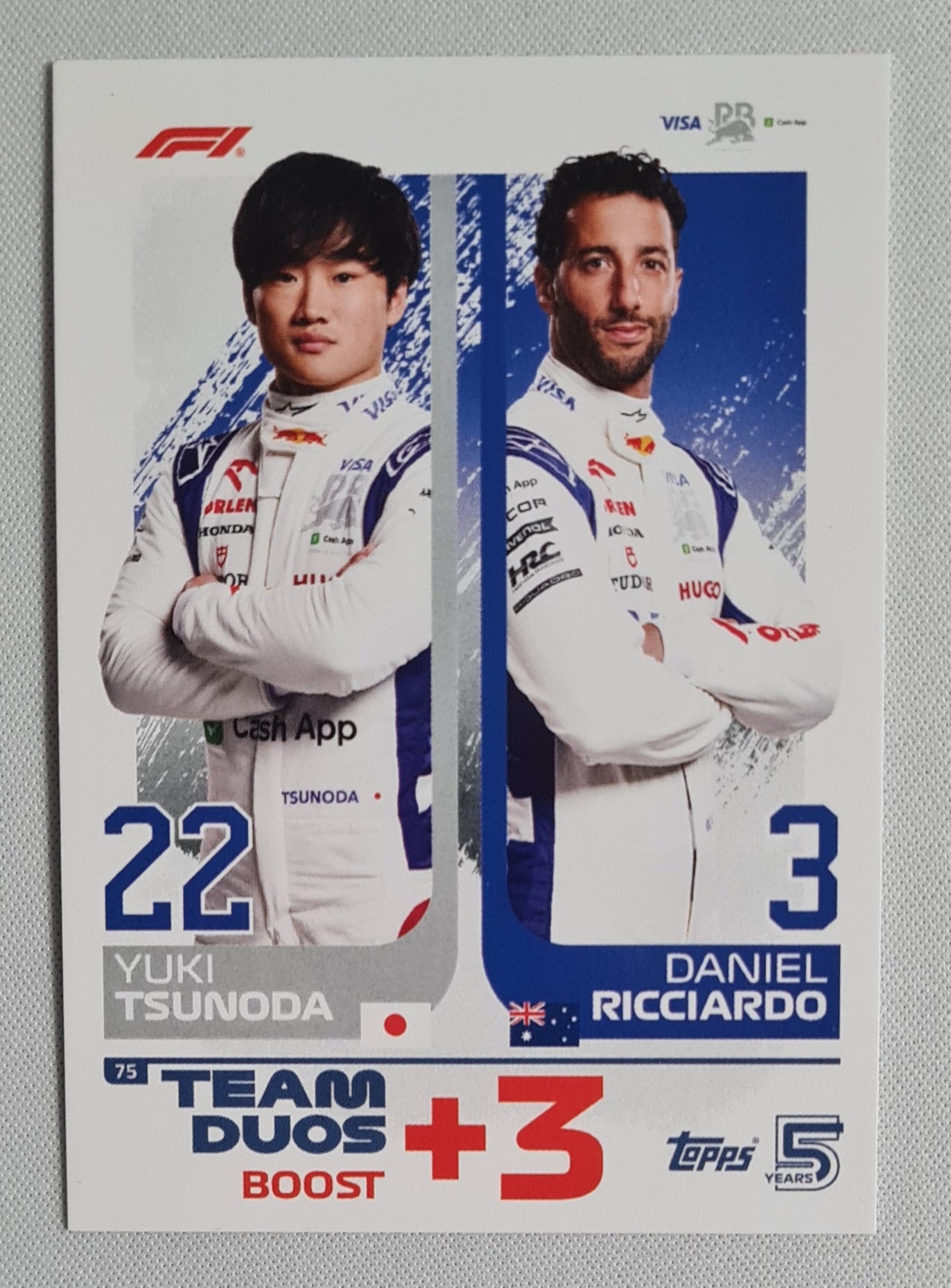 Yuki Tsunoda / Daniel Ricciardo 2024 Topps Turbo Team Duos Boost