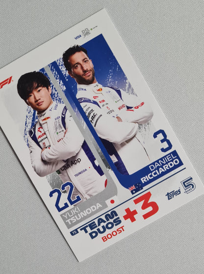 Yuki Tsunoda / Daniel Ricciardo 2024 Topps Turbo Team Duos Boost