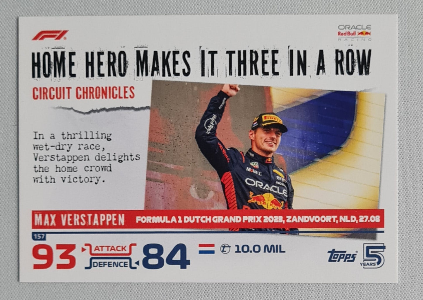 Max Verstappen - 2024 Topps Turbo Circuit Chronicles