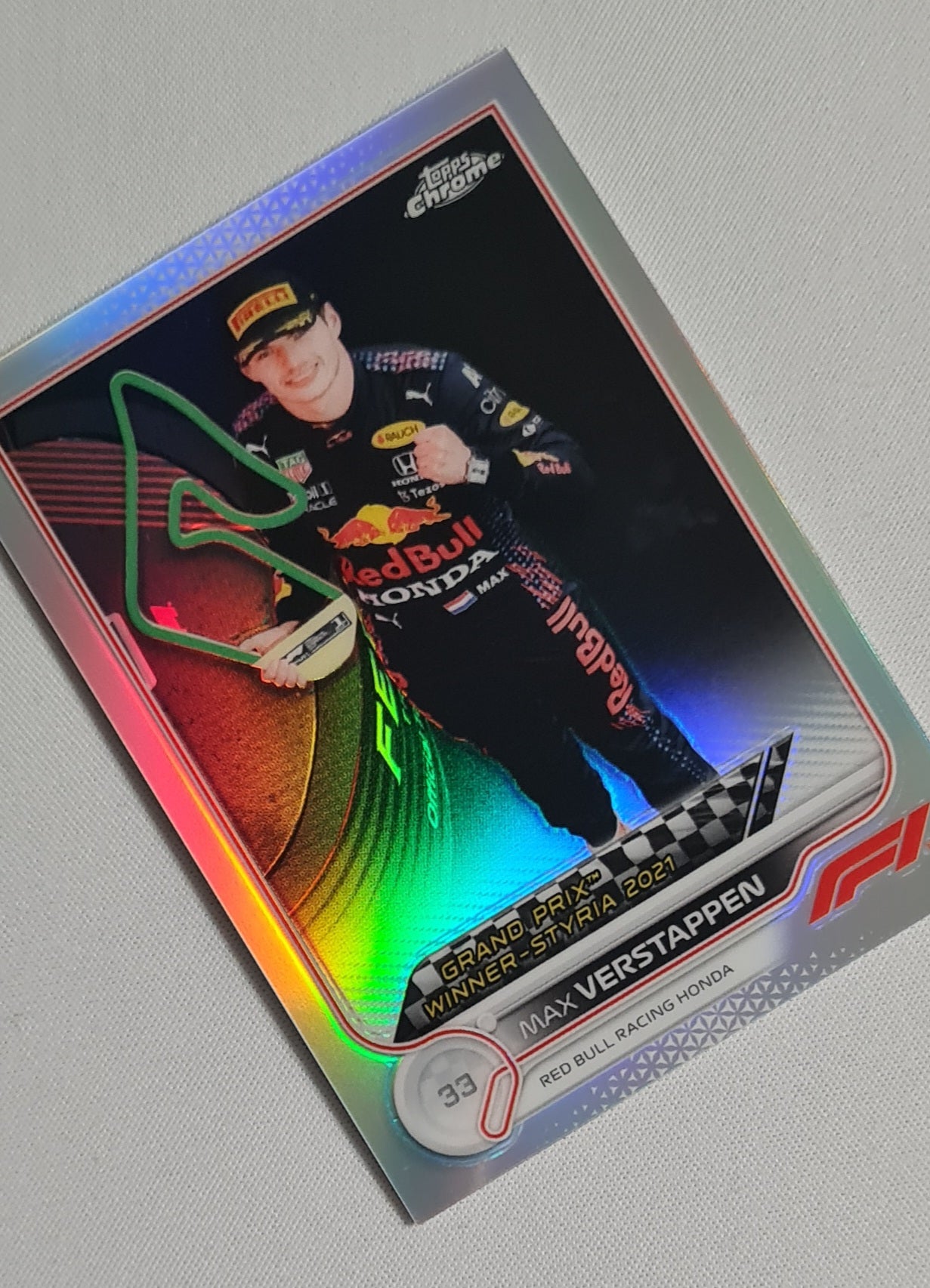 Max Verstappen - 2022 Topps Chrome Red Bull Refractor #158