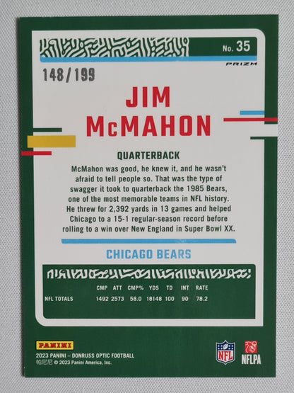 Jim McMahon - 2023 Panini Donruss Optic Football NFL Bears #35 Prizm /199