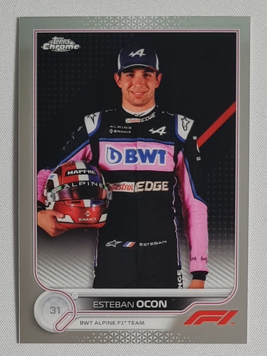 Esteban Ocon - 2022 Topps Chrome BWT Alpine #41