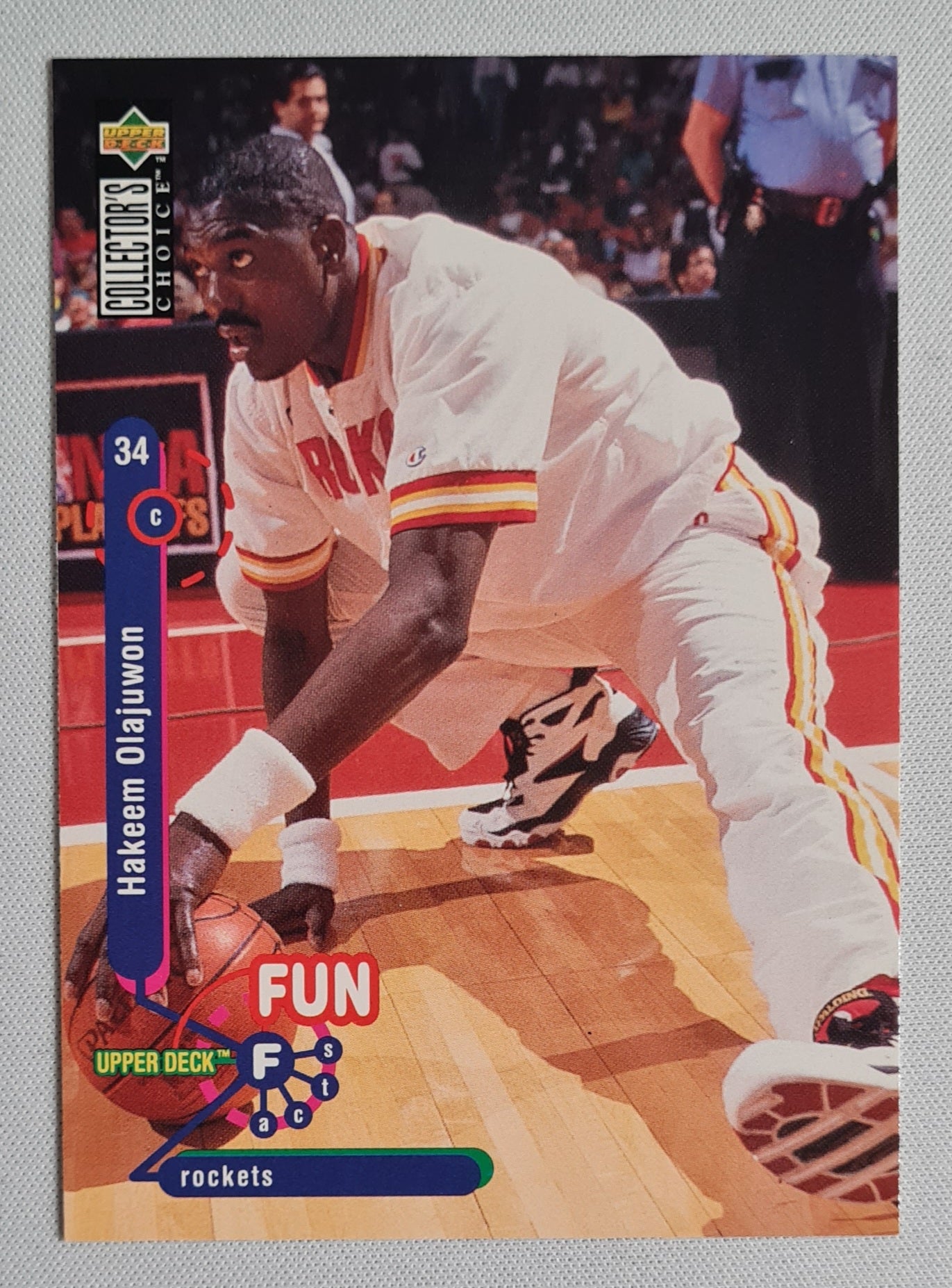 Hakeem Olajuwon - 1995 Upper Deck "Fun Facts" NBA Rockets #175