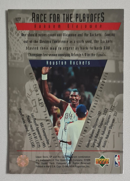 Hakeem Olajuwon - 1996 Upper Deck Race For The Players #127