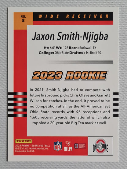 Jaxon Smith-Njigba - 2023 Panini Rookie Score #8