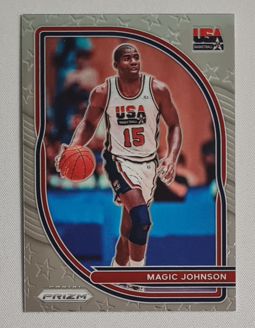 Magic Johnson - 2020-21 Panini Prizm Basketball Team USA Prizm #7