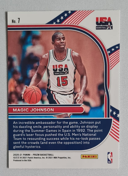 Magic Johnson - 2020-21 Panini Prizm Basketball Team USA Prizm #7