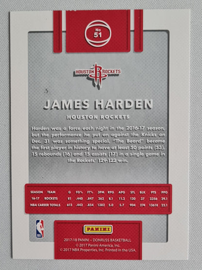 James Harden - 2017/18 Panini Donruss #51 Houston Rockets