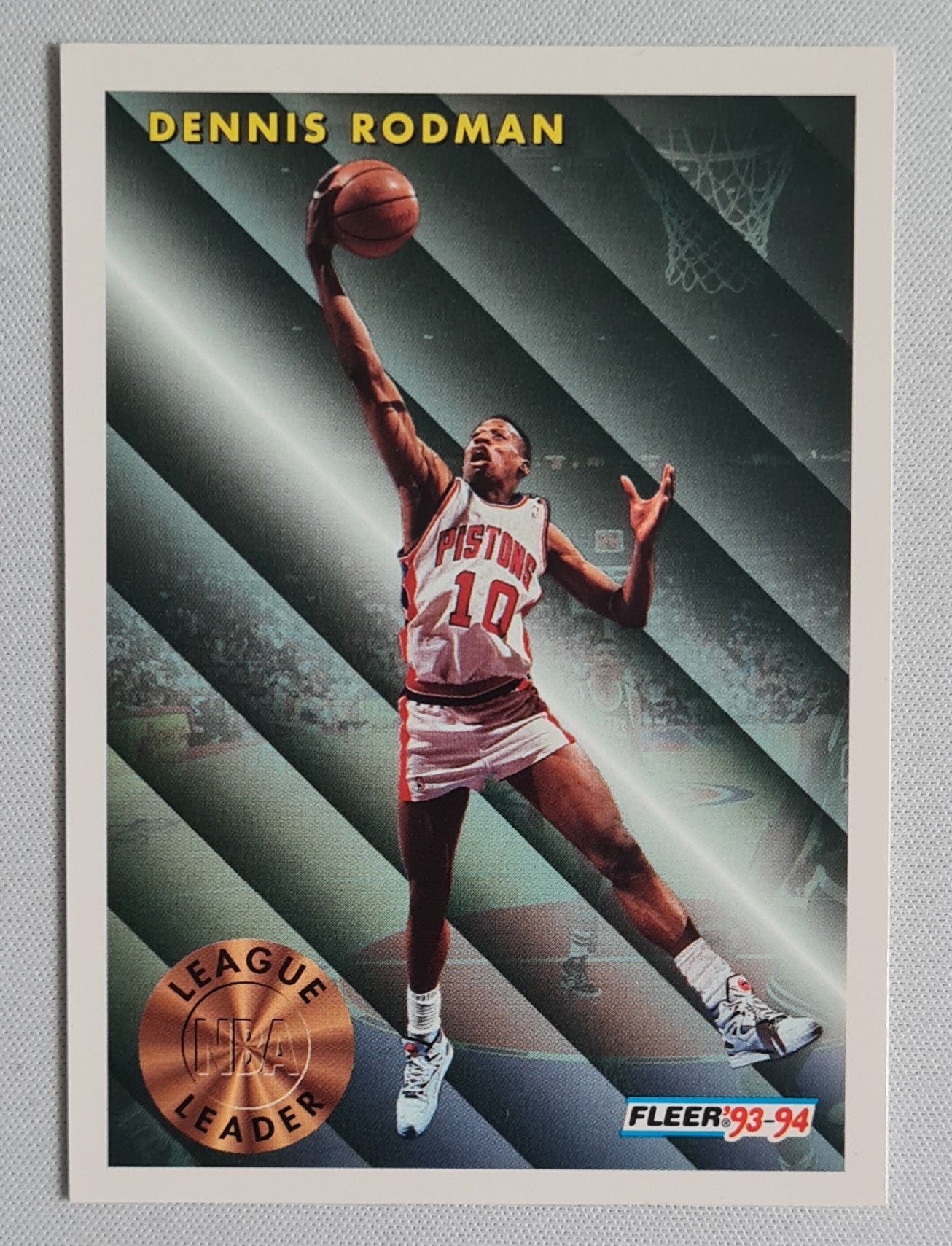 Dennis Rodman - 1993 Fleer NBA League Leader Basketball Pistons #227