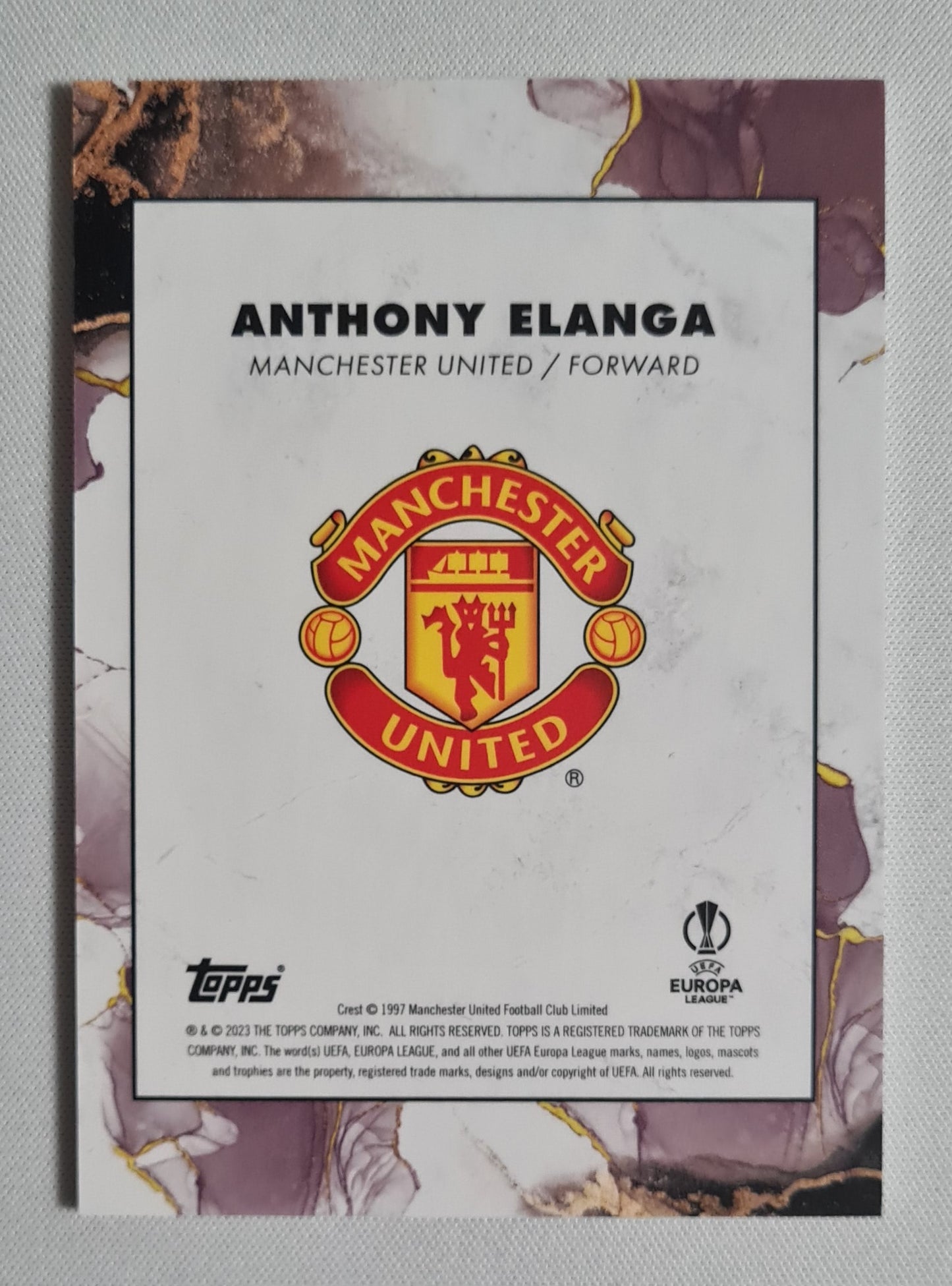 Anthony Elanga - 1997 Topps Inception - Manchester United Football Clun Limted (EL)