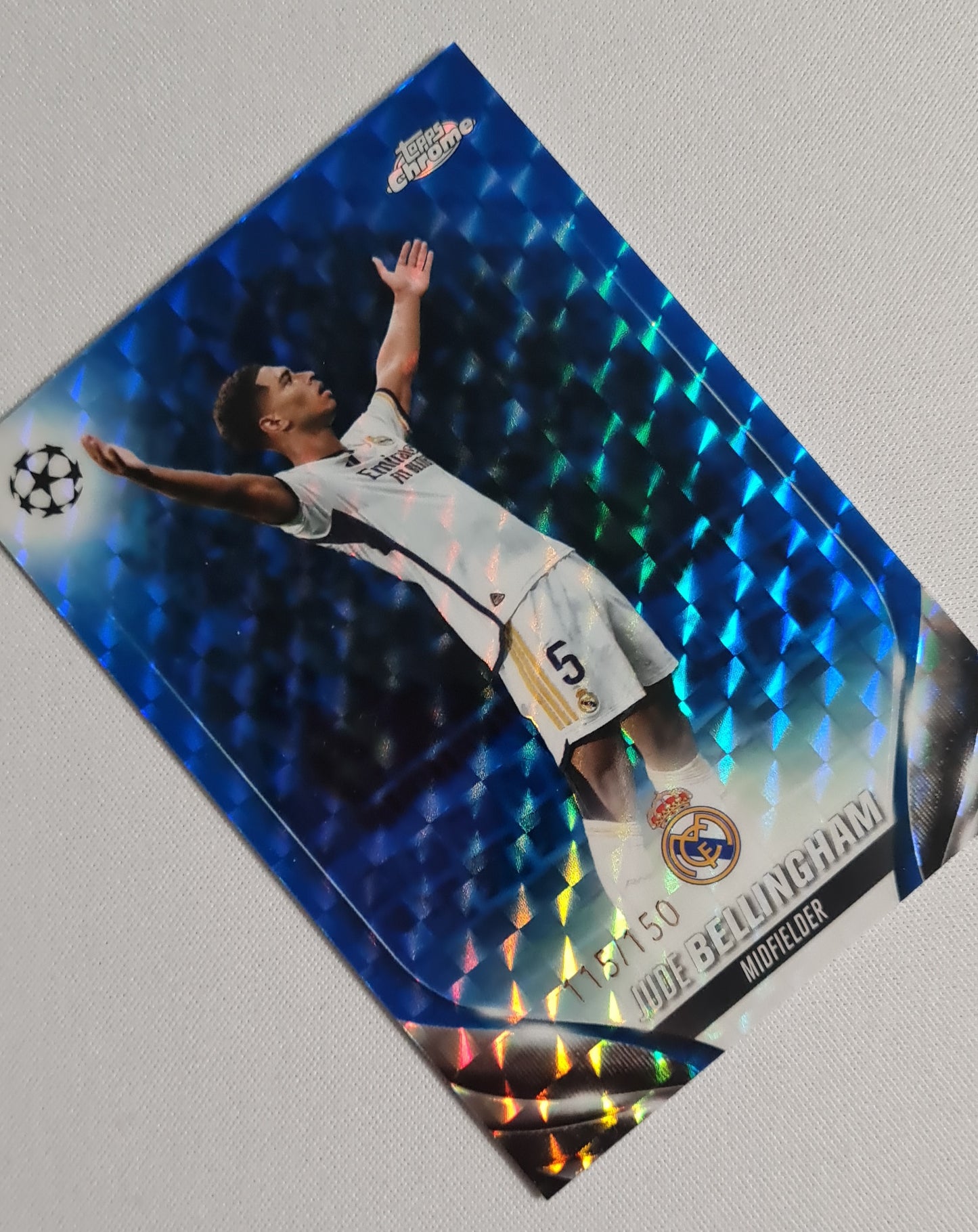 Jude Bellingham - 2023/24 Topps Chrome UEFA Blue Prizm /150 #112 Real Madrid C.F.