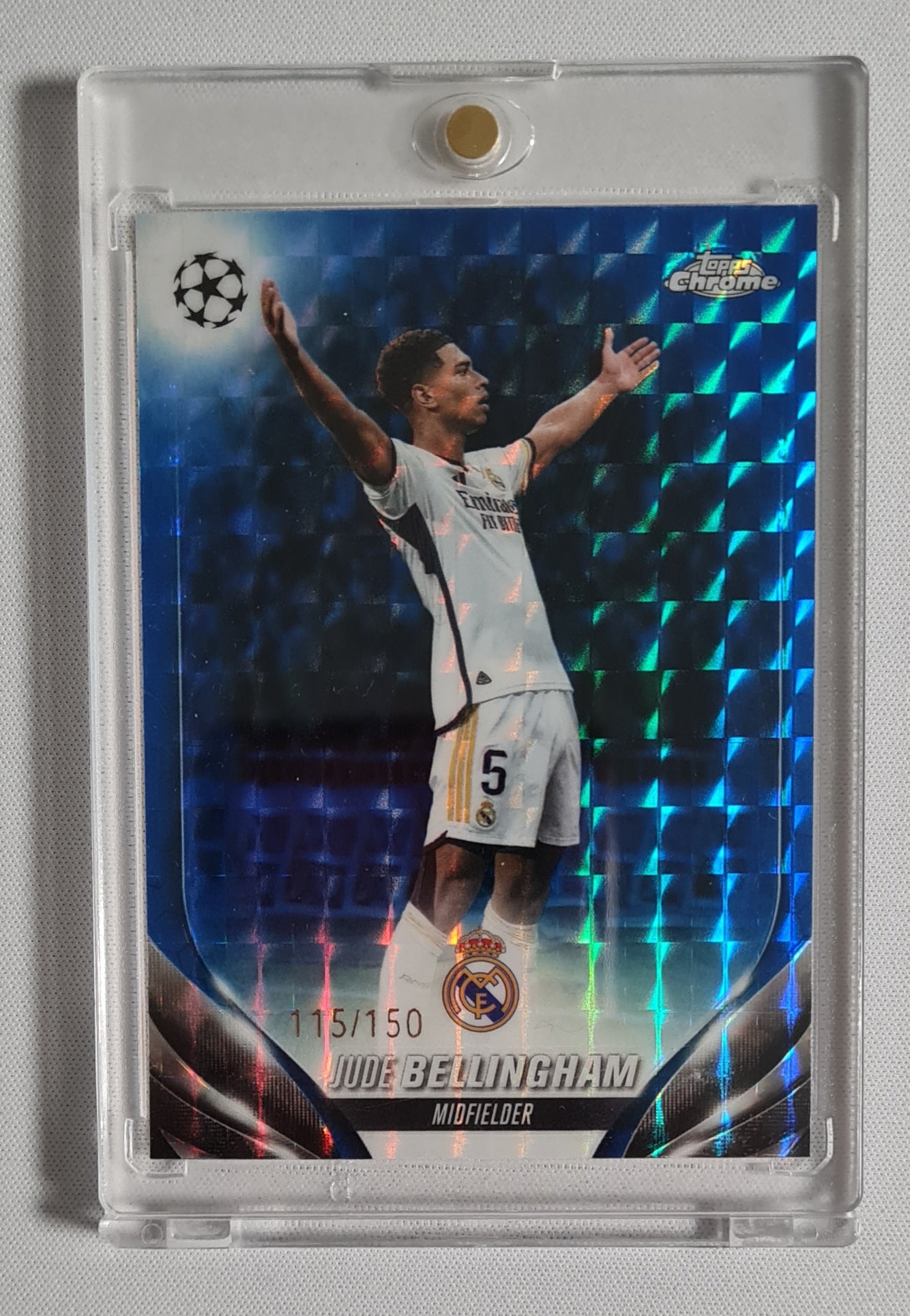 Jude Bellingham - 2023/24 Topps Chrome UEFA Blue Prizm /150 #112 Real Madrid C.F.