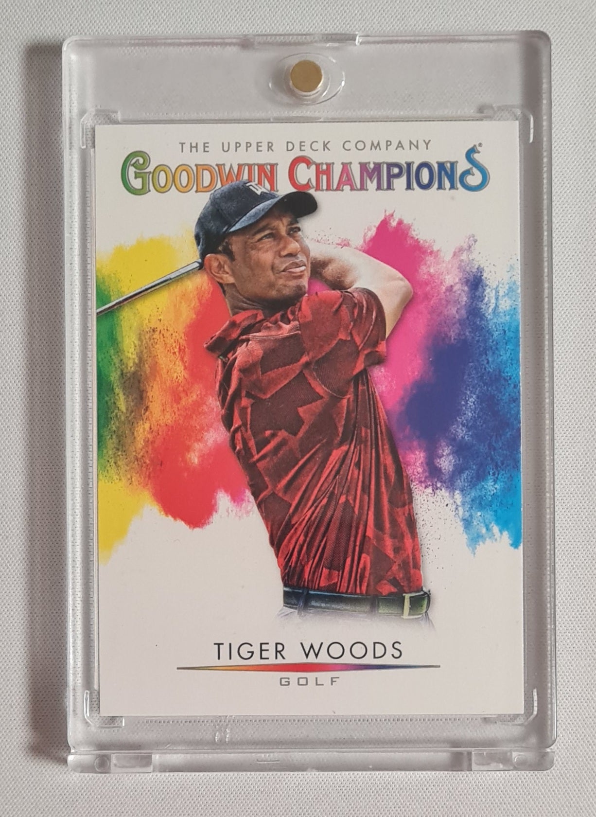 Tiger Woods - 2021 Upper Deck Goodwin Champions Golf #125 "Splash of Gold" Color Splash