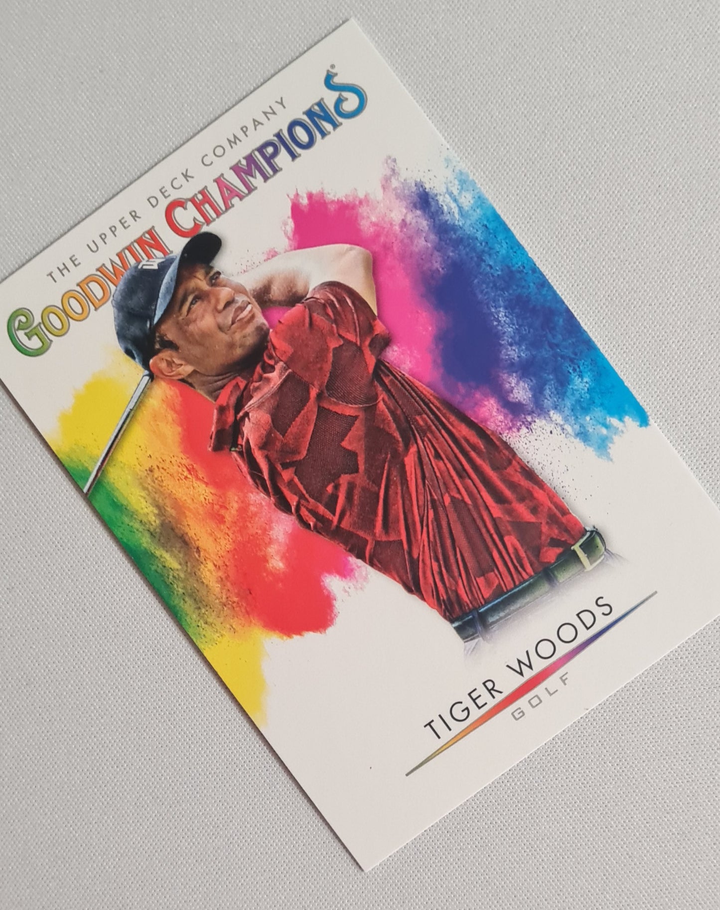Tiger Woods - 2021 Upper Deck Goodwin Champions Golf #125 "Splash of Gold" Color Splash
