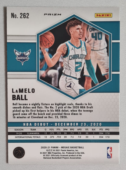 LaMelo Ball - 2020/21 Panini #262 Prizm Mosaic Green Rookie Card