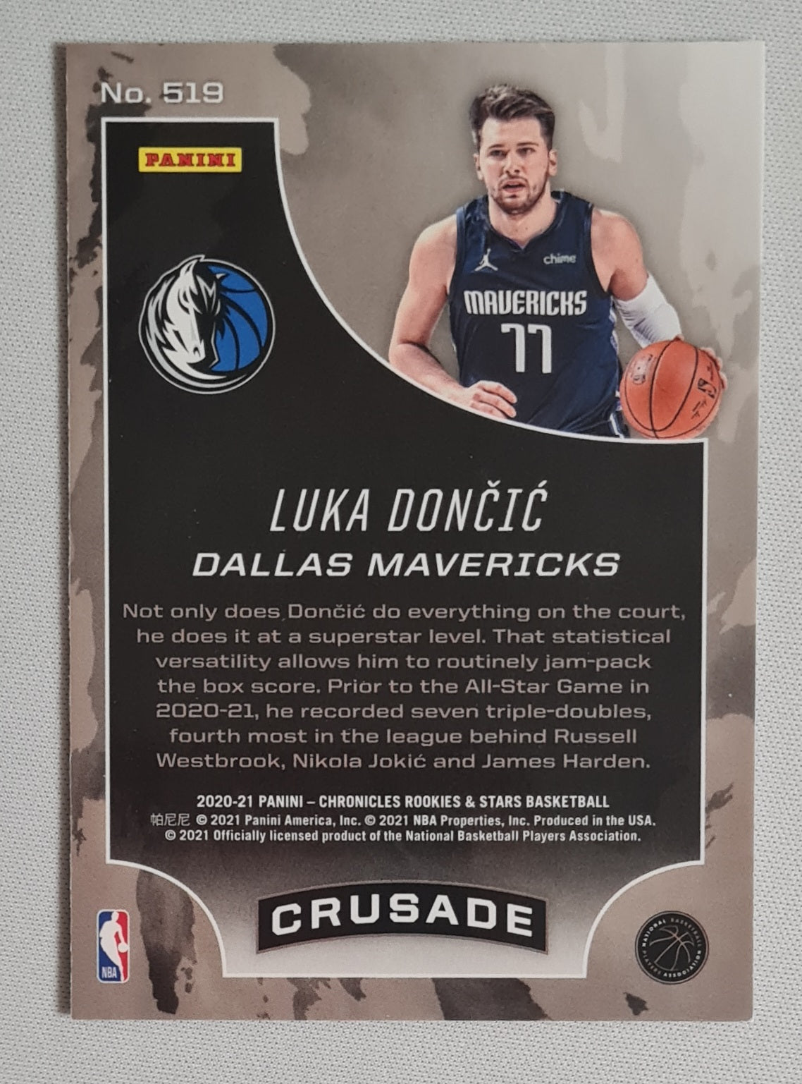 Luka Dončić - 2020/21 Panini #519 Crusade Rookie & Stars
