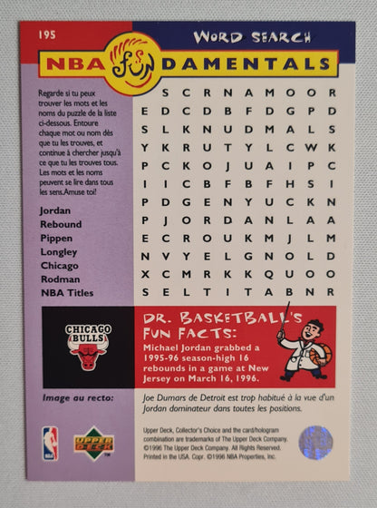 Michael Jordan - 1996 Upper Deck #195 NBA Fundamentals