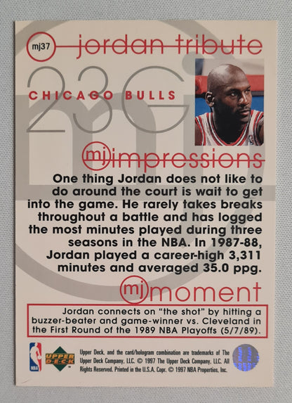 Michael Jordan - 1997 Upper Deck #MJ37 Jordan Tribute