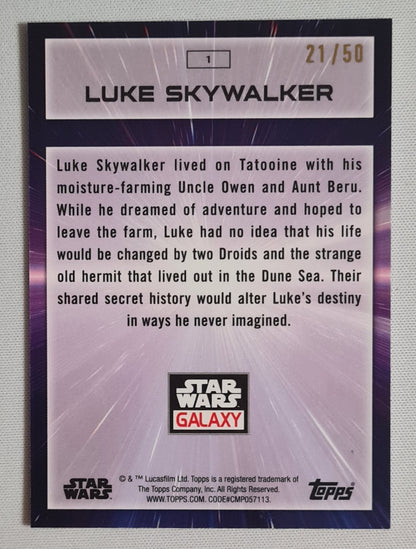 Luke Skywalker - 2022 Topps Chrome Star Wars Galaxy #1 Mojo Refractor /50