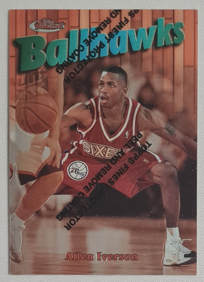 Allen Iverson - 1996 Topps Finest Ballhawks Philadelphia 76ers #57