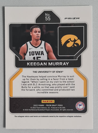 Keegan Murray - 2022 Panini Prizm Draft Picks University of Iowa #56 (RC)