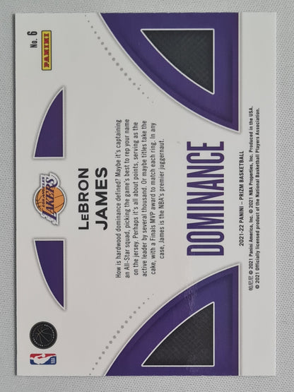 Lebron James - 2021 Panini Prizm Dominance Lakers #6