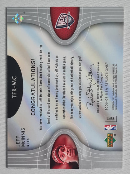 Jeff McInnis - 2006 Upper Deck Triple Fabric Reflections Nets #TFR-MC