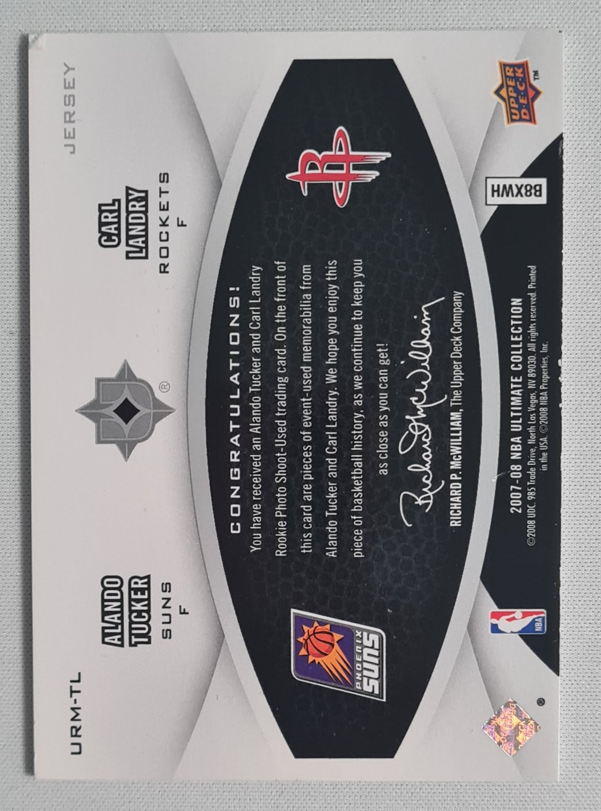 Alando Tucker & Carl Landry - 2007 Upper Deck Ultimate Rookie Match-Ups Patch /99