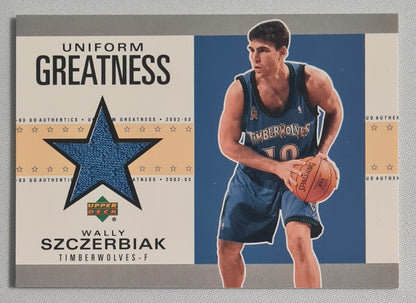 Wally Szczerbiak - 2002 Upper Deck Uniform Greatness Timberwolves #WS-U Patch