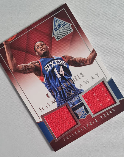 K.J. McDaniels - 2014 Panini Paramount Home & Away Jerseys 76ers #10 (RC) Patch /40