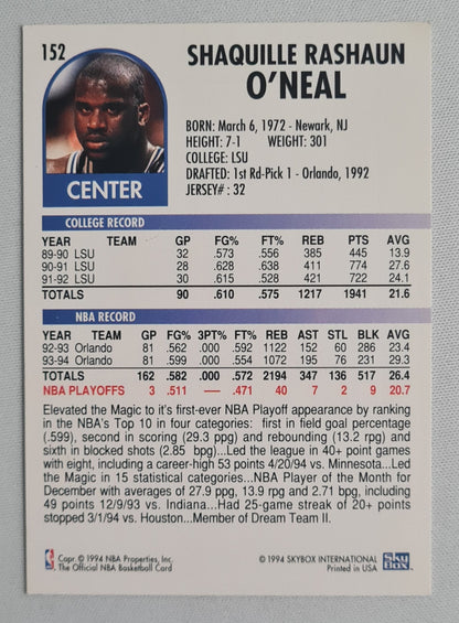 Shaquille O'Neal - 1994 Skybox Orlando Magic #152