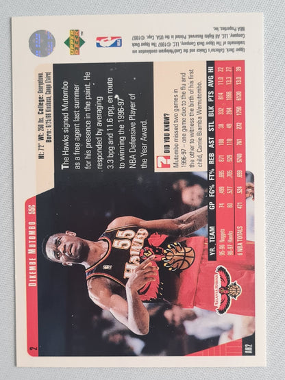 Dikembe Mutombo - 1996 Upper Deck Collector's Choice Atlanta Hawks #2