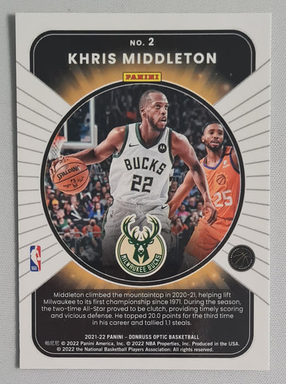 Khris Middleton - 2021 Panini Donruss Optice Winner Stays Bucks #2