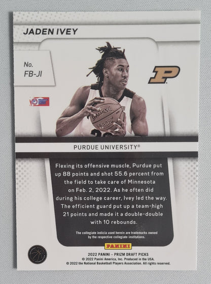 Jaden Ivey -  2022 Panini Prizm Draft Picks Purdue University #FB-JI