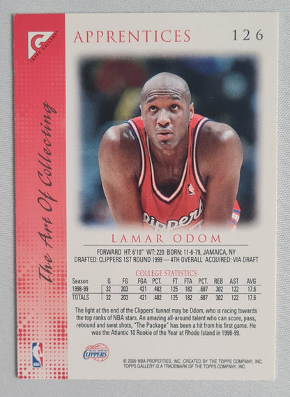Lamar Odom - 2000 Topps Apprentices L.A. Clippers #126