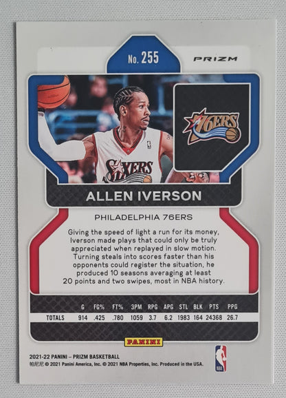 Allen Iverson - 2021 Panini Silver Prizm 76ers #255