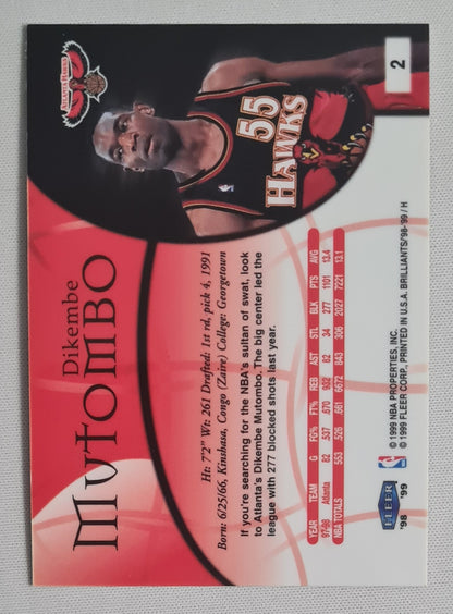 Dikembe Mutombo -  1999 Fleer Brilliants Atalanta Hawks #2