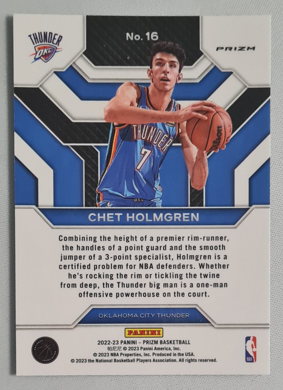 Chet Holmgren - 2022 Panini Prizm Emergent OKC Thunder #16