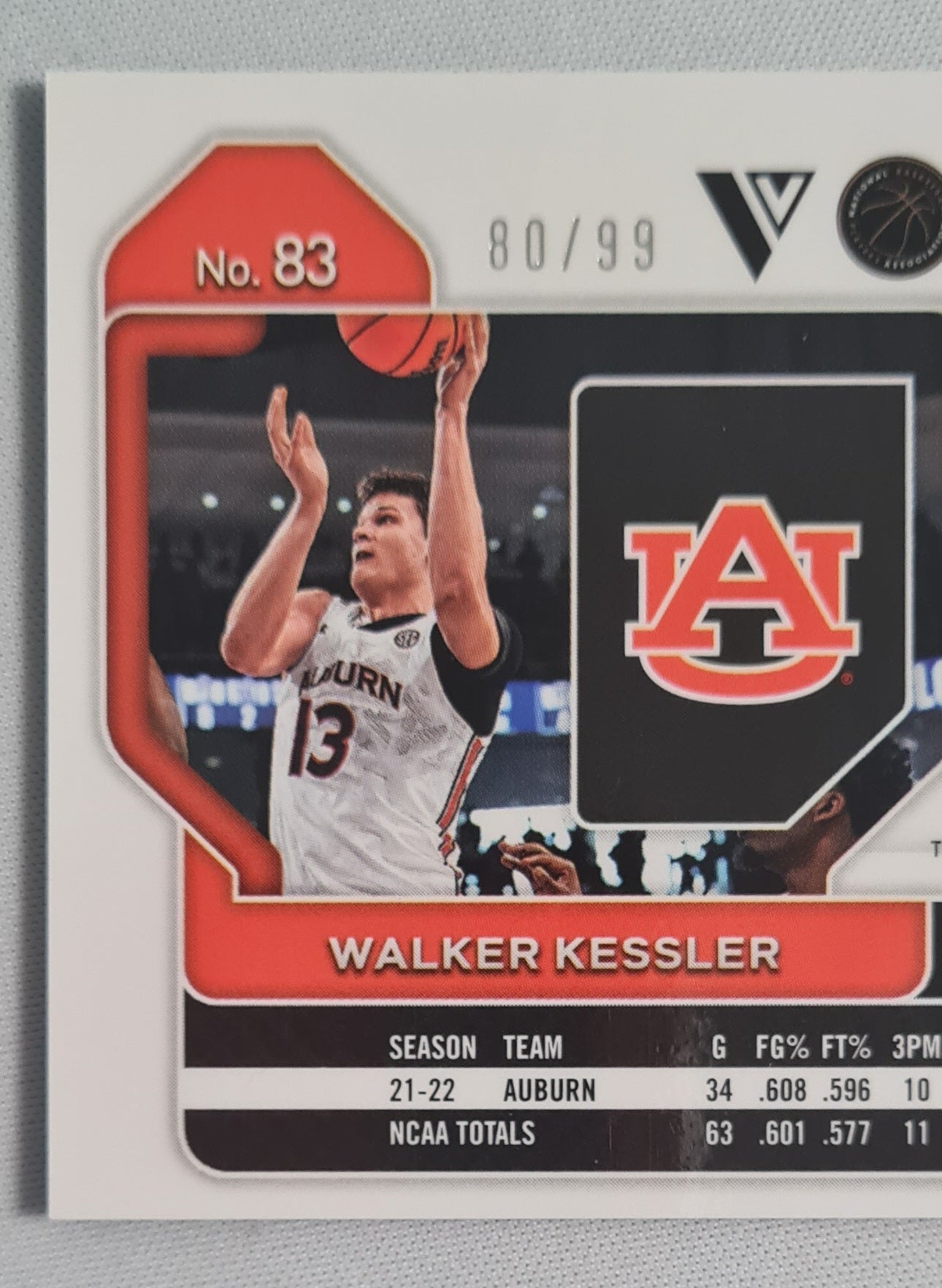 Walker Kessler - 2022 Panini Prizm Draft Picks Blue Cracked Ice Auburn # 83 (RC) /99