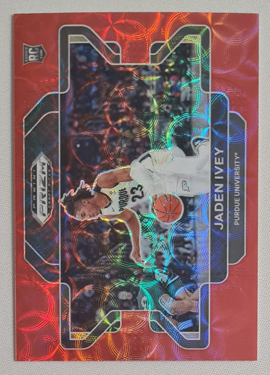 Jaden Ivey - 2022 Panini Prizm Draft Picks Red Scope Purdue University #53 (RC) /88