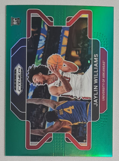Jaylin Williams - 2022 Panini Prizm Draft Picks Green Prizm Arkansas #98 (RC)