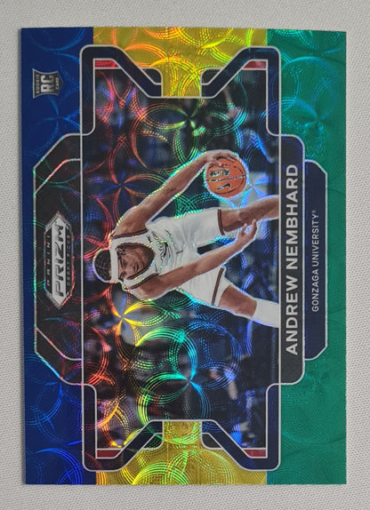 Andrew Nembhard - 2022 Panini Draft Pick Blue Yellow Green Prizm #91 (RC)
