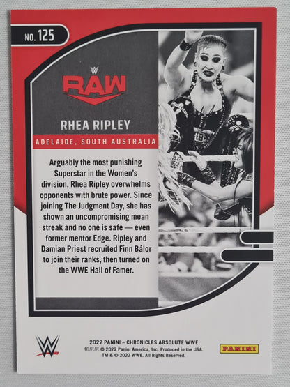 Rhea Ripley - 2022 Panini Chronicles Absolute WWE /99 #125