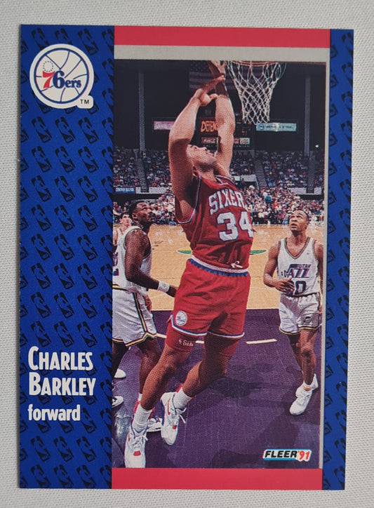 Charles Barkley - 1991 Fleer NBA Philadelphia 76ers Basketball #151
