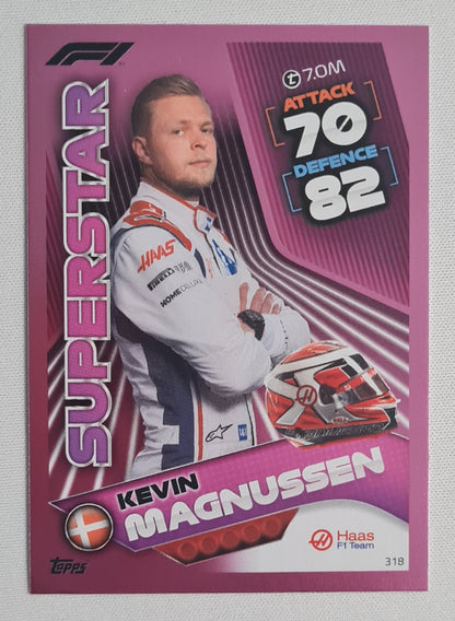 Kevin Magnussen - 2022 Topps Turbo Attax F-1 Haas F1 Team #318 Pink